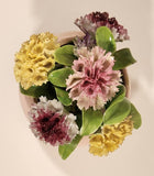 Vintage Staffordshire Bone China England Miniature Pink Vase Porcelain Floral Flower Bouquet