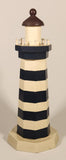 Samaco Dark Blue and White Striped Lighthouse 9 3/4" Wood Ornament