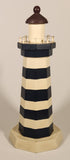 Samaco Dark Blue and White Striped Lighthouse 9 3/4" Wood Ornament