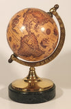 Brass and Green Marble 6 1/2" Old World Globe