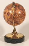 Brass and Green Marble 6 1/2" Old World Globe