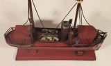 American Flagged Steamship Freighter Tugboat 12 1/2" Tin Metal Boat Model