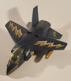 Rare Vintage 1981 Mego Eagle Force V.T.O.L. VTOL Fighter Jet 11 1/2" Long Blue Plastic Air Plane with 1 Missile
