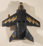 Rare Vintage 1981 Mego Eagle Force V.T.O.L. VTOL Fighter Jet 11 1/2" Long Blue Plastic Air Plane with 1 Missile