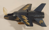 Rare Vintage 1981 Mego Eagle Force V.T.O.L. VTOL Fighter Jet 11 1/2" Long Blue Plastic Air Plane with 1 Missile