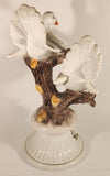 Vintage Capodimonte Large 18" Tall Porcelain Pottery Bird Sculpture Made in Italy - Chipped Flowers
