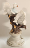 Vintage Capodimonte Large 18" Tall Porcelain Pottery Bird Sculpture Made in Italy - Chipped Flowers