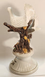 Vintage Capodimonte Large 18" Tall Porcelain Pottery Bird Sculpture Made in Italy - Chipped Flowers