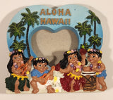2009 MTA Aloha Hawaii Heart Shaped Photo Picture Frame 3D Resin Fridge Magnet