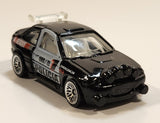 2000 Hot Wheels World Racers 2 Ford Escort Rally #1 Police Cops Policia Black with White Doors Die Cast Toy Car Vehicle