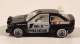 2000 Hot Wheels World Racers 2 Ford Escort Rally #1 Police Cops Policia Black with White Doors Die Cast Toy Car Vehicle