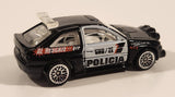 2000 Hot Wheels World Racers 2 Ford Escort Rally #1 Police Cops Policia Black with White Doors Die Cast Toy Car Vehicle