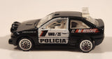 2000 Hot Wheels World Racers 2 Ford Escort Rally #1 Police Cops Policia Black with White Doors Die Cast Toy Car Vehicle