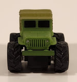 Asahi Wonda Four Wheel Willys MB Jeep Army Green Pull Back Miniature Plastic Toy Car Vehicle