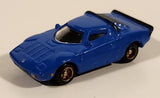 Suntory Coffee Boss Lancia Stratos Blue Miniature Plastic Toy Car Vehicle