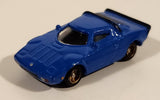 Suntory Coffee Boss Lancia Stratos Blue Miniature Plastic Toy Car Vehicle