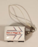 Kokusai Kogyo Bus Miniature Pull Back Toy Car Vehicle with Clip Hanger