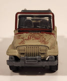 2018 Matchbox Jurassic World Jeep Wrangler Matte Metalflake Sand Die Cast Toy Car Vehicle