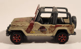 2018 Matchbox Jurassic World Jeep Wrangler Matte Metalflake Sand Die Cast Toy Car Vehicle