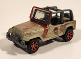 2018 Matchbox Jurassic World Jeep Wrangler Matte Metalflake Sand Die Cast Toy Car Vehicle