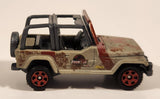 2018 Matchbox Jurassic World Jeep Wrangler Matte Metalflake Sand Die Cast Toy Car Vehicle