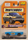 1999 Matchbox Drop Tops '55 Chevy Convertible Blue Die Cast Toy Car Vehicle New in Package