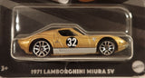 2024 Hot Wheels Vintage Racing Club 1971 Lamborghini Miura SV Gold Die Cast Toy Car Vehicle New in Package
