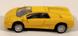 Kyosho Lamborghini Diablo Yellow Miniature 1/100 Scale Die Cast Toy Car Vehicle New in Package