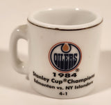 NHL Stanley Cup Crazy Mini Mug Edmonton Oilers 1984 Champs With Opponent & Score