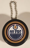 A & A Series 1 NHL Edmonton Oilers Tin Metal Hockey Puck Key Chain