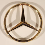 Mercedes-Benz 4 1/2" Gold Tone Emblem Badge