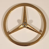 Mercedes-Benz 4 1/2" Gold Tone Emblem Badge
