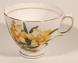 Vintage Royal Vale Bone China Daffodil Yellow Flowers Tea Cup & Saucer Set
