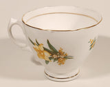 Vintage Royal Vale Bone China Daffodil Yellow Flowers Tea Cup & Saucer Set
