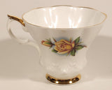 Vintage Royal Albert Bone China Sweetheart Roses Series of Six "Rosemary" Yellow Flowers Tea Cup & Saucer Set