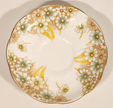 Vintage Royal Albert Crown China Light Green Flowers Tea Cup & Saucer Set