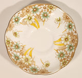Vintage Royal Albert Crown China Light Green Flowers Tea Cup & Saucer Set