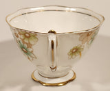 Vintage Royal Albert Crown China Light Green Flowers Tea Cup & Saucer Set