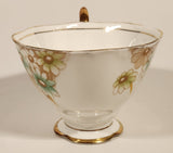 Vintage Royal Albert Crown China Light Green Flowers Tea Cup & Saucer Set