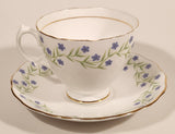 Vintage Royal Vale Bone China Violet Purple Flowers Tea Cup & Saucer Set