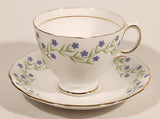 Vintage Royal Vale Bone China Violet Purple Flowers Tea Cup & Saucer Set