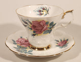 Vintage Royal Albert Bone China Sweetheart Roses Series of Six "Elizabeth" Pink Flowers Tea Cup & Saucer Set