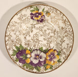 Vintage James Kent Ltd Longton 5022 Purple and Yellow Pansies Espresso Demitasse Cup and Saucer Set Made in England