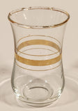 Turkish Gold Trimmed Tea Glass Cup And Saucer