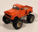 Kinsmart 1955 Chevy Stepside Pick-Up (Off-Road) Pull Back Orange Die Cast Toy Car Vehicle with Opening Doors