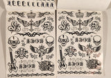 1990s Twin Seven Over 200 Tattoos Rocker Booklet of Washable Temporary Tattoos! Set of 2 (Some Used)