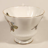 Vintage Royal Albert Bone China England Red Rose Buds with Light Blue and White Flowers Tea Cup & Saucer Set