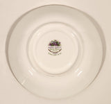 Vintage 1970s Royal Albert Flower of the Month Series February Violet Purple Flowers Bone China Tea Cup & Saucer Set
