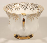 Vintage Royal Albert Bone China England Congratulations Ornate Gold Pattern Tea Cup & Saucer Set