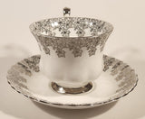 Vintage Royal Albert Bone China England Congratulation 25th Anniversary Tea Cup & Saucer Set